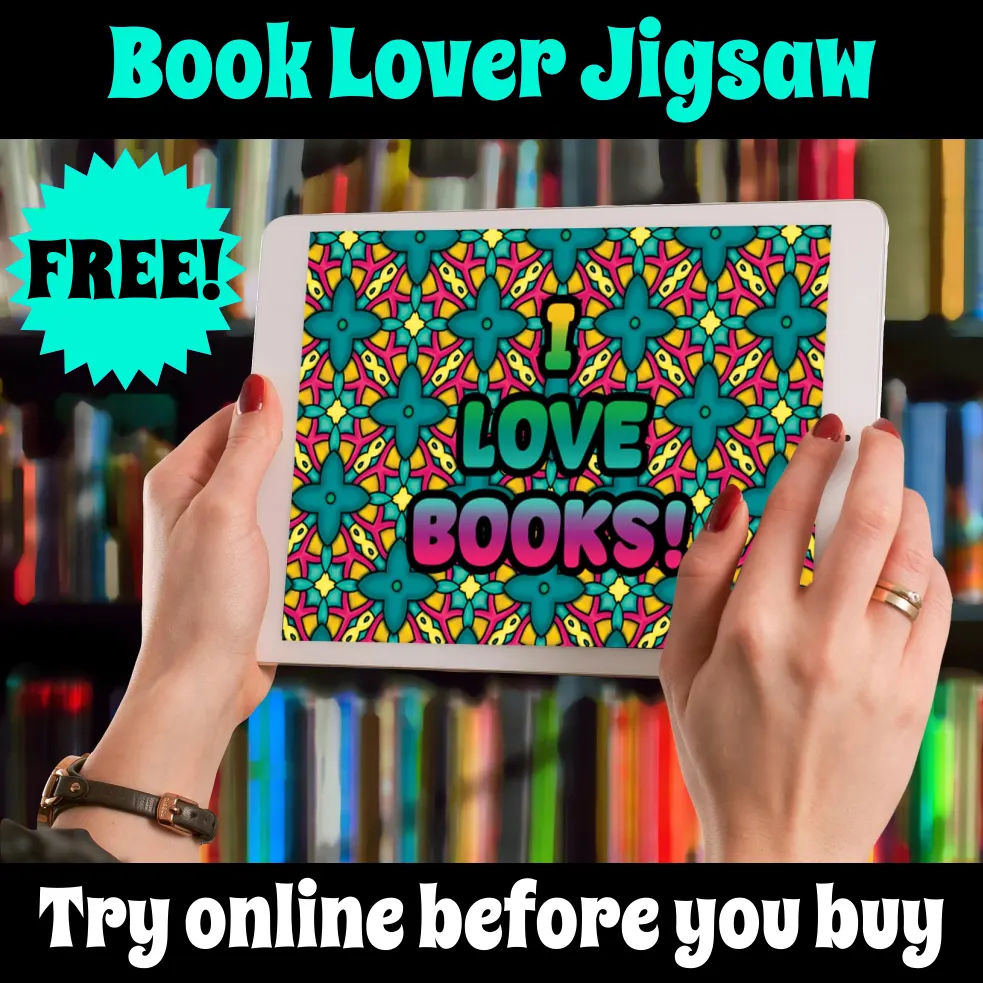 Free Jigsaw for Book Lovers #booklover #bibliophile #bookaholic #bookaddict #free #onlinejigsaw #jigsawpuzzle