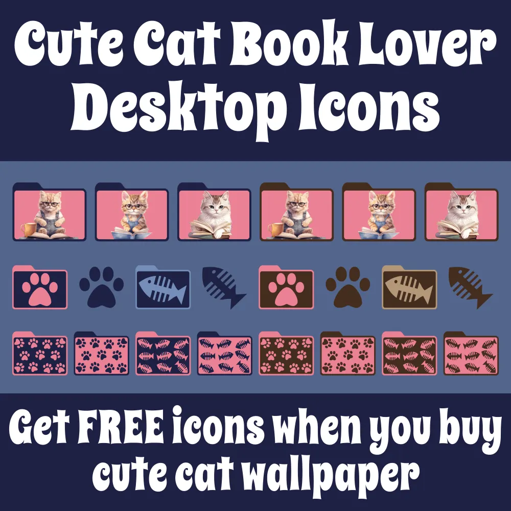 Free Desktop Icons for Book Lovers #booklover #bibliophile #bookaholic #bookaddict #freeicons